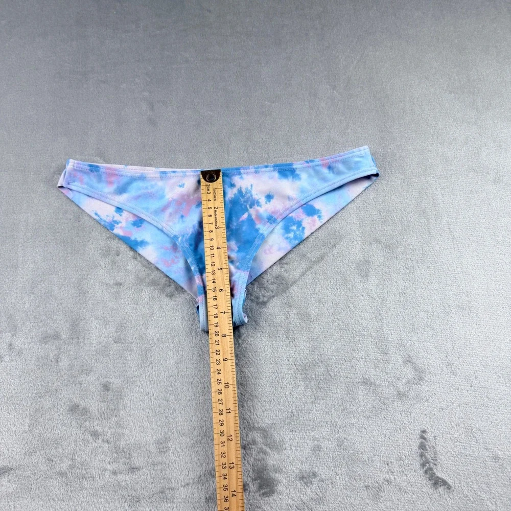 Ron Jon Surf Shop Tie Dye Bikini Bottoms Women's Medium Blue Pink EBJ1306